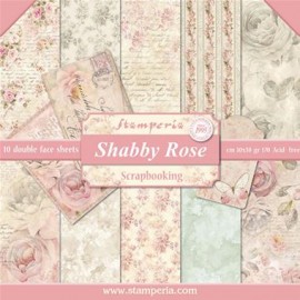 BLOCCO 10 FOGLI SHABBY ROSE